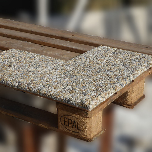 Betónová dlaždica vymývaná rohová | 31 × 31 × 2,5 cm | riečny kameň so sivým cementom