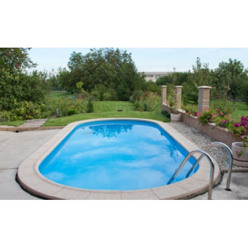 Oblúková tvarovka k bazénu | pre väčšie kruhové bazény | Ø 6 m | protišmyková