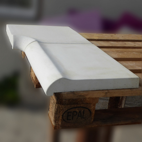 Bazénový lem rovný | 40×33×4 cm | hladký betón Jasmine White